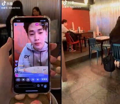 粉丝看刘宪华直播 转头一看他就在隔壁
